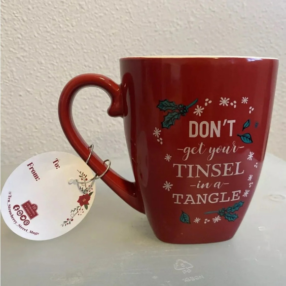 2–NWT 10 Ten Strawberry Street Holiday Collection Christmas Mug Coffee Tea - Picture 3 of 8